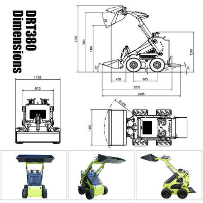 Elektrische kleine Steering-Lader mit 30% Graduierbarkeit