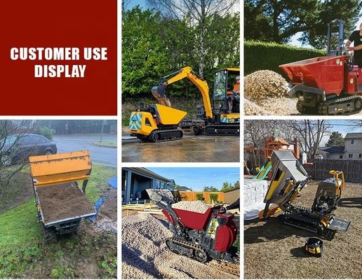 Hohe Betriebseffizienz Tonnen Crawler Mini Gummi Vibration Diesel Dumper Selbstladen