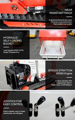 800 kg Kapazität MINI Dumpper 1480 x 832 x 1344 mm Abmessungen für Baustelle