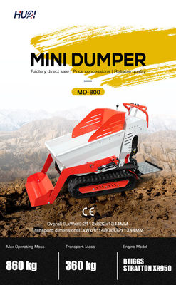 270L Eimerkapazität Hydraulischer Beton Selbstbelastung gefolgt Gummi-Spur Crawler Mini-Dumper