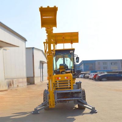 Diesel CE EPA Motor Mini Retroexcavadora Bauernhof Bagger Baggerlader 4x4 Bagger