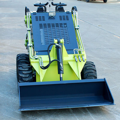 Kleine Schiebeladegeräte Mini-Skid-Steer-Lader mit Anbaugruppen mit Arbeitsgeschwindigkeit von 0-6 km/h