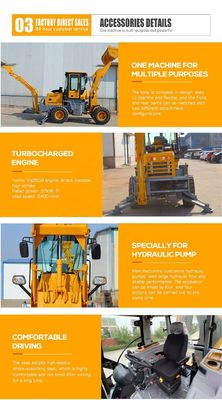 4x4 Radantrieb 400kg-2,5 Tonnen Mini-Lader Backhoe-Lader zum Verkauf mit Schneeschuppe