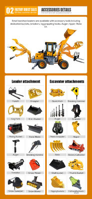 4x4 Radantrieb 400kg-2,5 Tonnen Mini-Lader Backhoe-Lader zum Verkauf mit Schneeschuppe