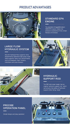 Euro 5 CE EPA Kleines Mini-Skid Steer Loader 500KG 1 Tonne in Maschinenreparaturwerkstätten