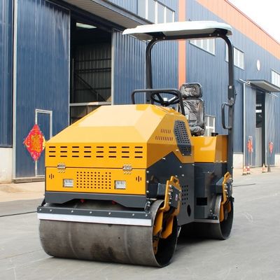 Doppeltrommel-Roller 3 Tonnen Hydraulik-Vibrations-Straßenverdichter für glatte und Verdichtung