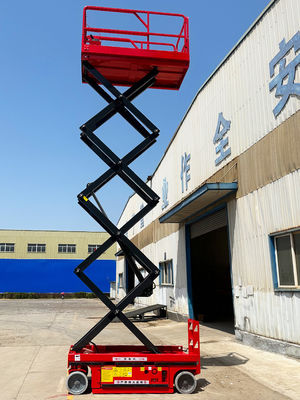 Batteriebetriebene 4-14m Elektrische bewegliche Schere Baulift mit hydraulischem System