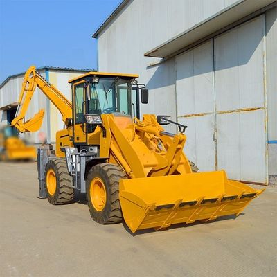 Kompakter 4x4 chinesischer Mini-Backhoe-Lader mit BOXINHUASHENG Hydraulikpumpe