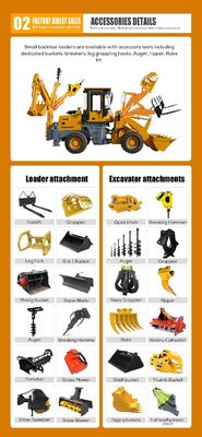Herstellungsbetrieb Mini-Backhoe-Lader mit 3 cbm Eimer-Kapazität und Front-Lader