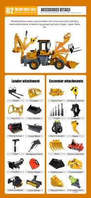 HQ-WZ-15-26 Backhoe-Lader Multifunktions-Backhoe-Exkaver mit 500 mm Radweite