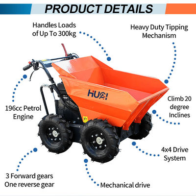 Start Mini-Dumper Truck mit Benzinmotor und 125L Eimer