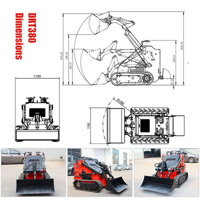 Briggs Stratton Motor Mini Skid Steer Loader mit mehreren Funktionen zu erschwinglichen Preisen
