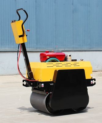 Mini 0,5 Tonnen Doppeltrommel vibrierender Straßenrollenverdichter mit Kawasaki-Hydraulikpumpe