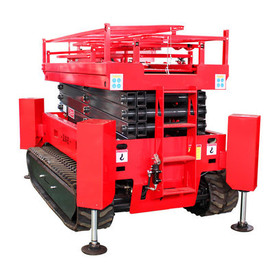 Outdoor-Rough Terrain Crawler Scissor Lift mit 320 kg Kapazität und erweiterter Plattform