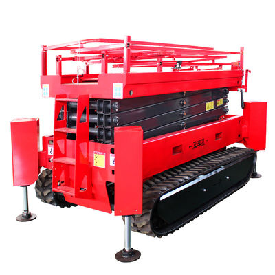 Outdoor-Rough Terrain Crawler Scissor Lift mit 320 kg Kapazität und erweiterter Plattform