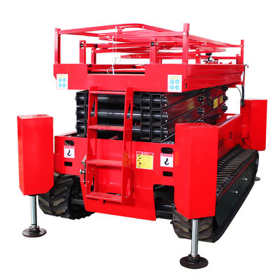 Outdoor-Rough Terrain Crawler Scissor Lift mit 320 kg Kapazität und erweiterter Plattform