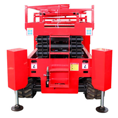 Outdoor-Rough Terrain Crawler Scissor Lift mit 320 kg Kapazität und erweiterter Plattform
