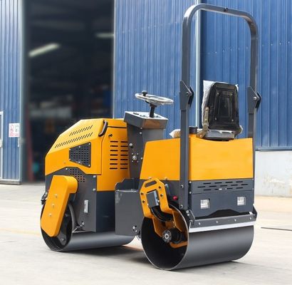 1 Tonne Mini-Vibrationswalze Kraftstoffbehälter Kapazität 5,5 L Kleine Doppeltrommel-Straßenwalze