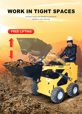Leistungsstarker 500 kg schwerer Mini-Skid Steer Loader mit 15,7 kW Gleisleistung und 17,1 kW maximaler Leistung