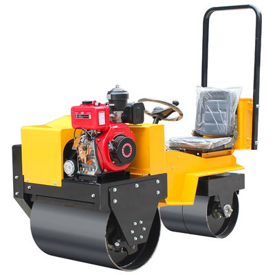 Mini-Doppeltrommel-Vibrations-Straßen-Roller-Verdichter für Asphaltverdichtung 0,7 Tonnen