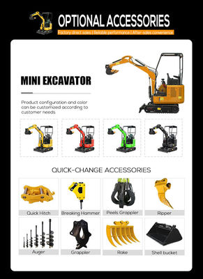 Standardgeschwindigkeit Mini Digger Kompakt Crawler Bagger mit kostenlosem Versand