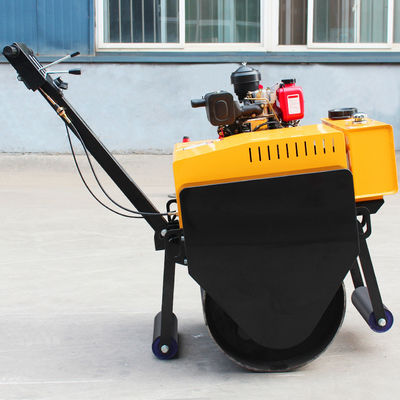 20KN Aufregende Kraft HQ-YL600 Einzeltrommel Mini Walk Behind Vibratory Road Roller Hand Roller Compactor