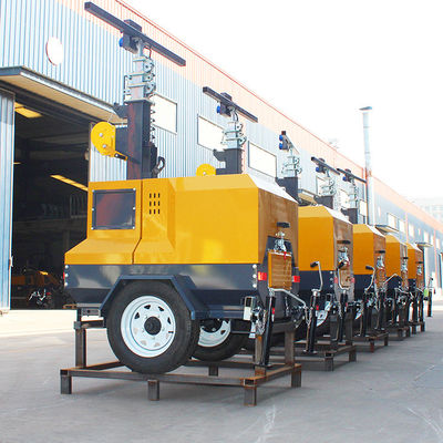 7 m hoher Hydrauliklichtturm mit 12 Stunden Dauerbetrieb und Kubota-Motor