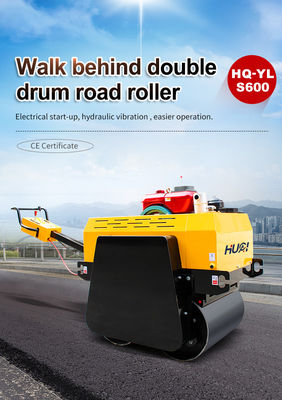 0.5 Tonnen Walking Behind Double Drum Vibratory Roller Road Roller mit einzigartigem Verkaufspunkt