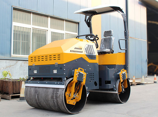 Vollhydraulische Asphalt-Stahlwalze Tandem-Trommel-Vibrations-Straßenwalze von HQ-YL1200