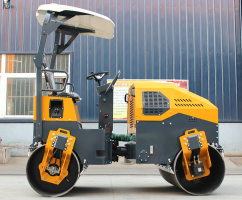 Vollhydraulische Asphalt-Stahlwalze Tandem-Trommel-Vibrations-Straßenwalze von HQ-YL1200