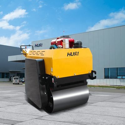 Geh hinter den Doppelttrommel-Vibrationsverdichter mit HUAQI Hydraulikpumpe und HONDA Motor