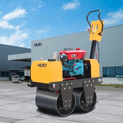Geh hinter den Doppelttrommel-Vibrationsverdichter mit HUAQI Hydraulikpumpe und HONDA Motor