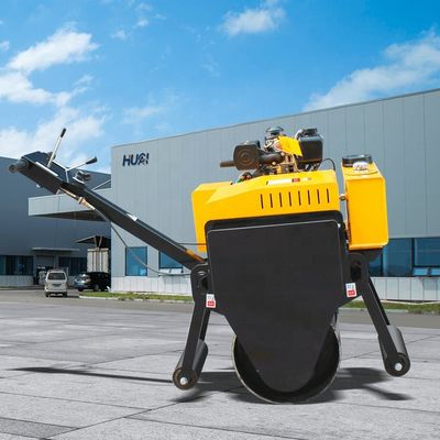 High Walk Behind Single Drum Vibrator Roller mit Stahlrad Größe und kostenlosen Versand