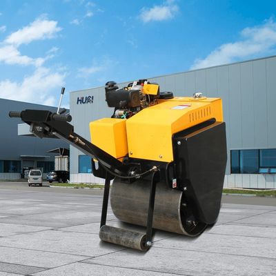 High Walk Behind Single Drum Vibrator Roller mit Stahlrad Größe und kostenlosen Versand
