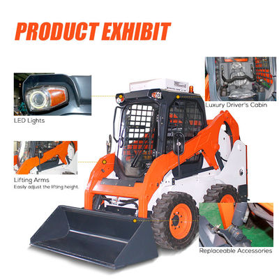 Super Power Elektrische Mini-Ski-Steer-Lader Kompakt-Ski-Steer-Lader Front-Mini-Lader